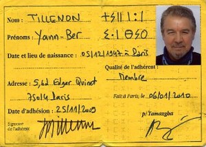 Yann-Ber Tillenon est membre de "Tamazgha", l'Association des Berbères de France