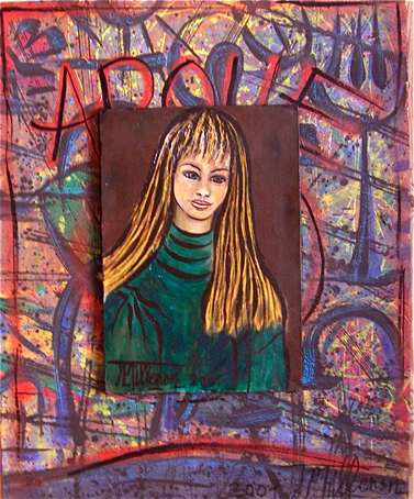 Yann-Ber TILLENON : Brenda TILLENON 2001, huile et acrylique sur toile 2001, 100 X 81.