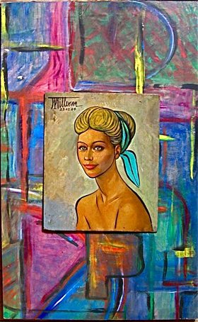 Yann-Ber TILLENON : Brenda TILLENON 2004 Huile et acrylique sur toile et panneau, 2004, 130 X 81.